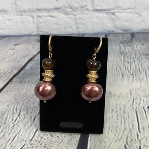 Black and Brown dangling earrings